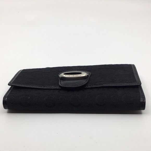 NWT GUESS Timeless Edition SLG Black Canvas Trifold Wallet - Picture 8 of 16
